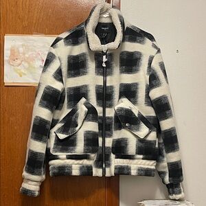 Forever 21 Black and White Checkered Jacket